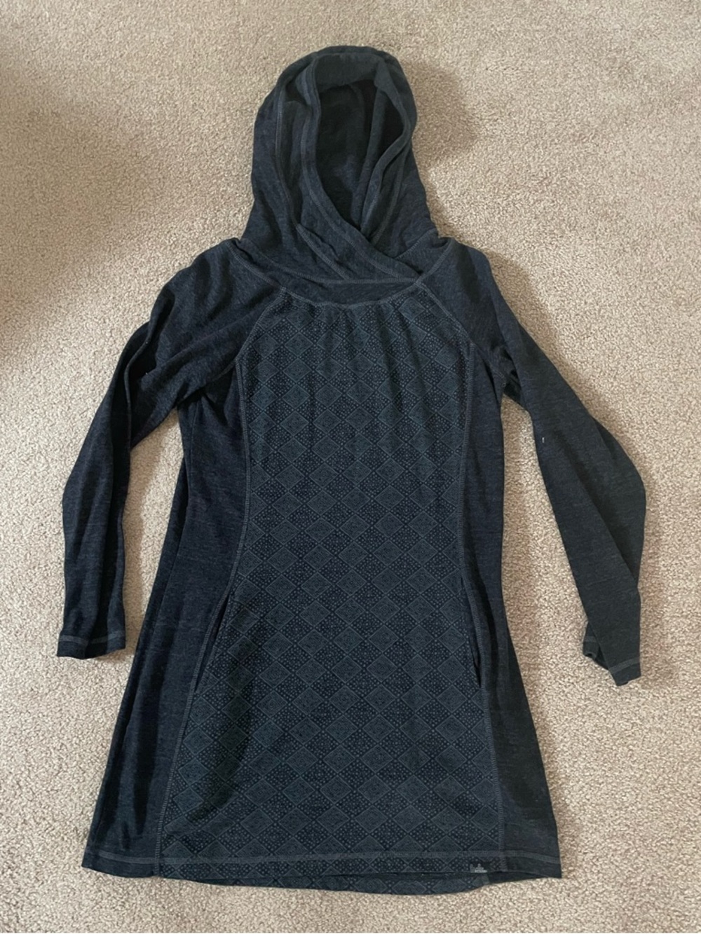 Prana hooded lightweight sweatshirt dress size S